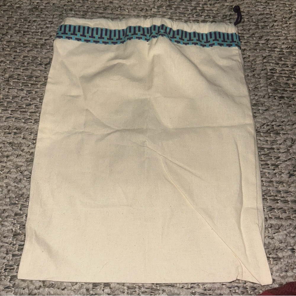 Tory Burch 12"x15" Drawstring DUST BAG for Shoes/Handbags w Gold Logo Charm